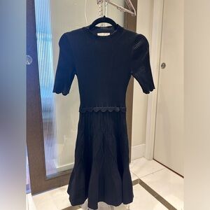 Sandro black knitted dress size 1